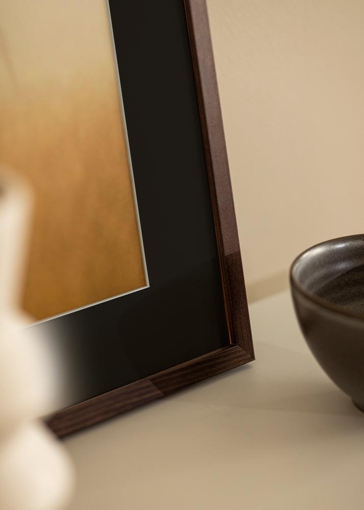 Ramă E-Line Nuc 30x40 cm - Paspartu Negru 20x28 cm