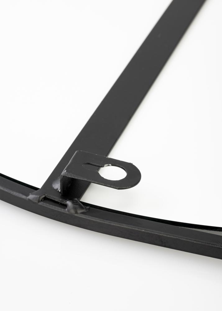 KAILA Rotund Oglindă cu Raft - Negru 35x55 cm