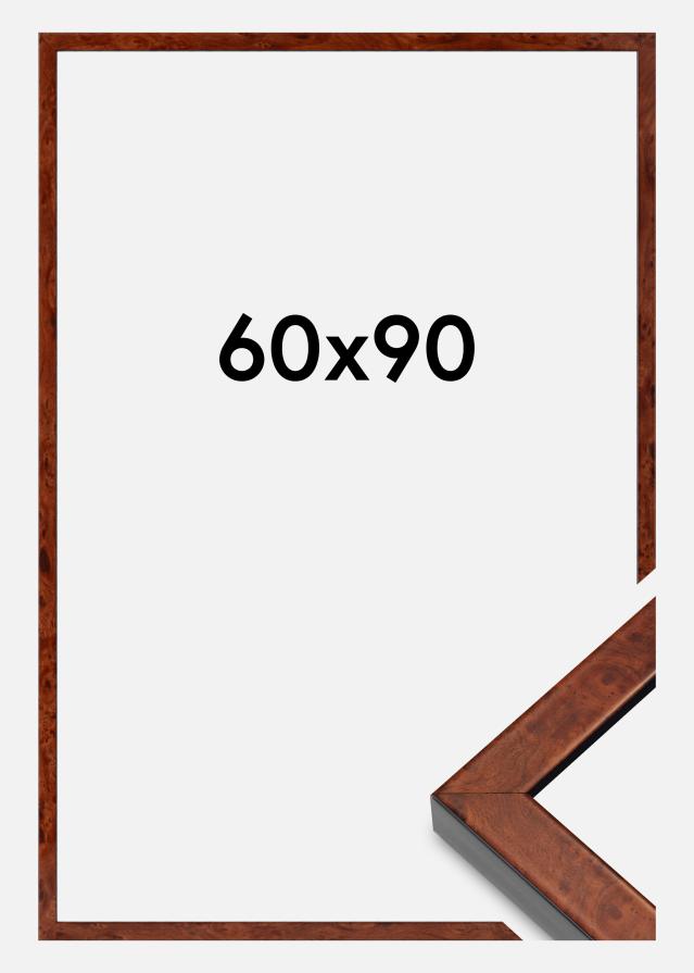 Ramă Hermes Sticlă acrilică Burr Walnut 60x90 cm