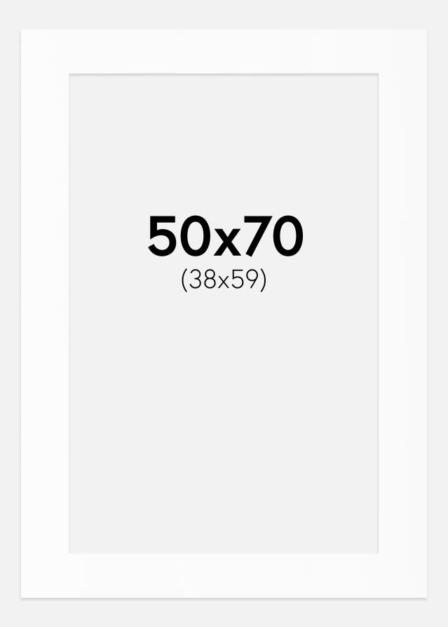 Paspartu Alb Standard (Miez Alb) 50x70 cm (38x59)