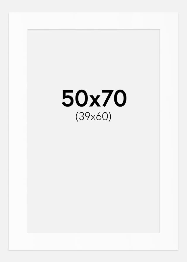 Paspartu Alb Standard (Miez Alb) 50x70 cm (39x60)