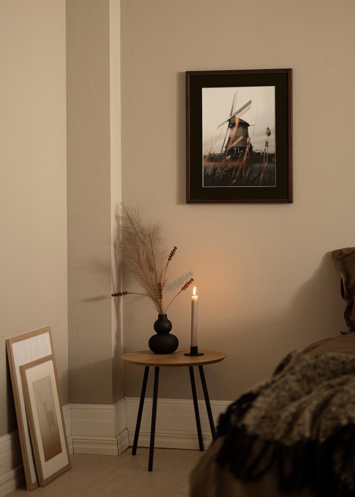 Ramă E-Line Nuc 30x40 cm - Paspartu Negru 20x28 cm