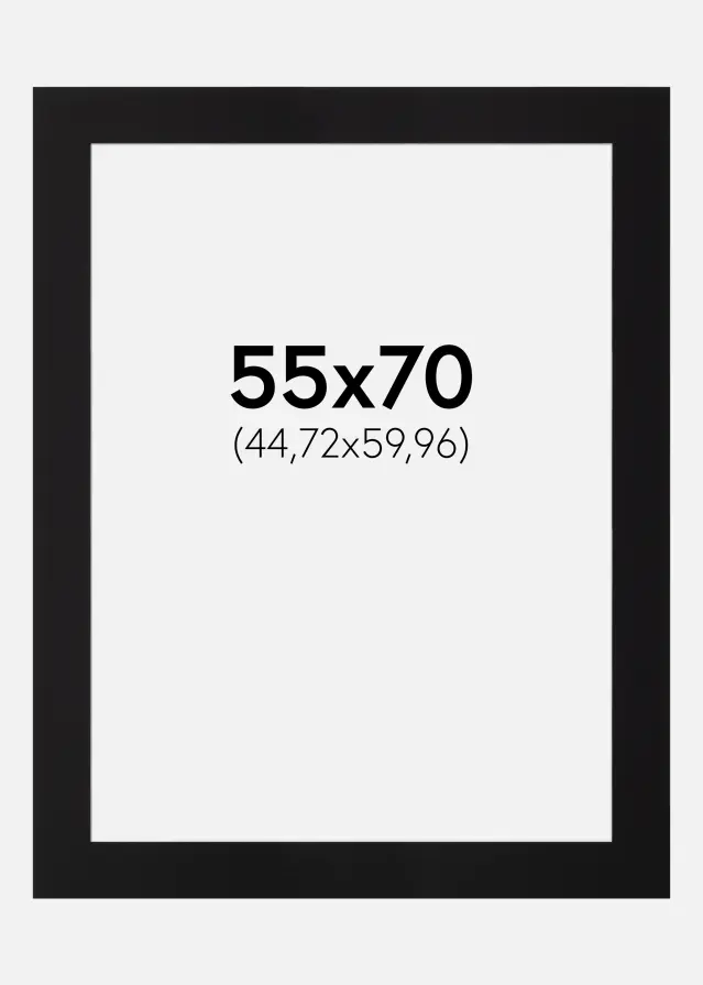 Paspartu Negru Standard Margine albă 55x70 cm (44,72x59,96)