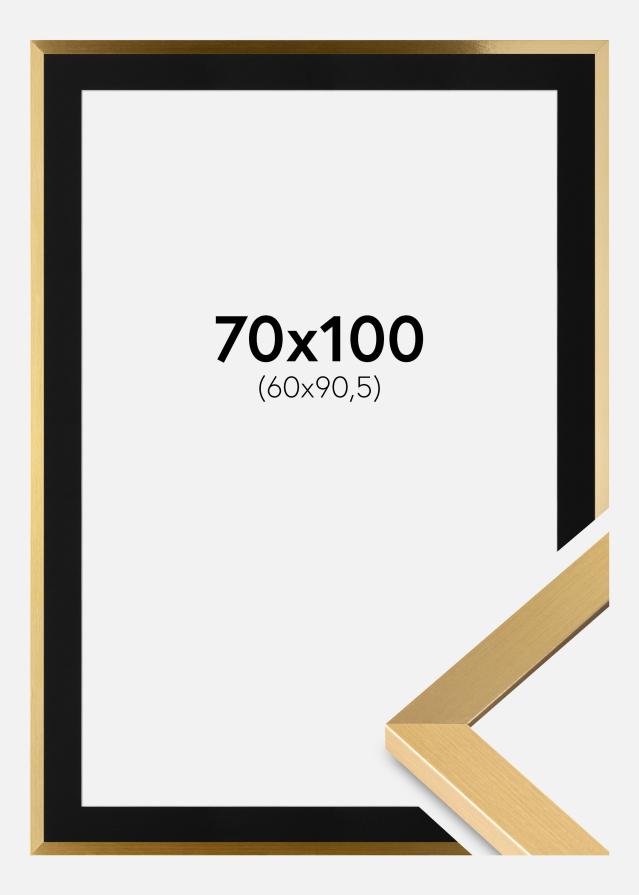 Ramă Selection Auriu 70x100 cm - Paspartu Negru 61x91,5 cm