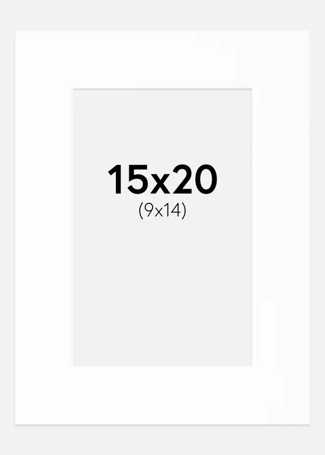 Paspartu Canson Alb Margine albă 15x20 cm (9x14)