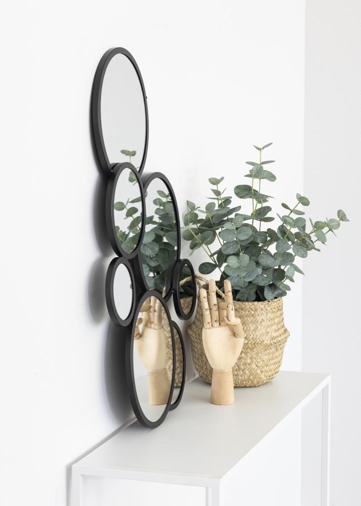 KAILA Oglindă Bubbles - Negru 72x43 cm