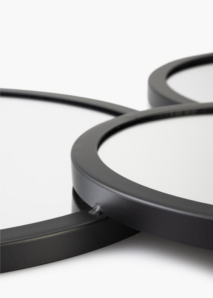 KAILA Oglindă Bubbles - Negru 72x43 cm