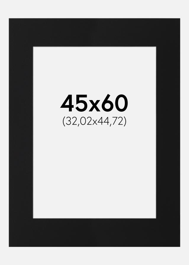 Paspartu Negru Standard (Miez Alb) 45x60 cm (32,02x44,72)