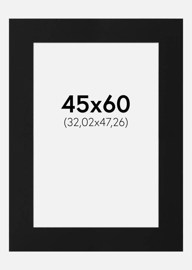 Paspartu Negru Standard (Miez Alb) 45x60 cm (32,02x47,26)