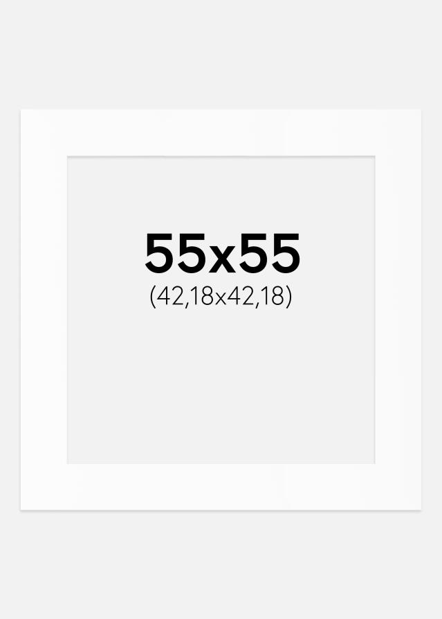 Paspartu Alb Standard (Miez Alb) 55x55 cm (42,18x42,18)