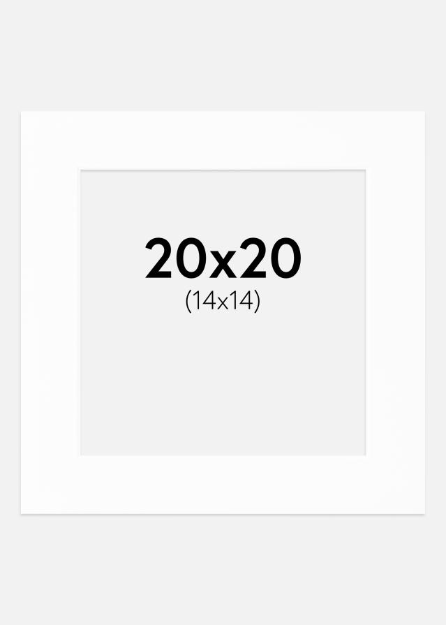 Paspartu Canson Alb Margine albă 20x20 cm (14x14)