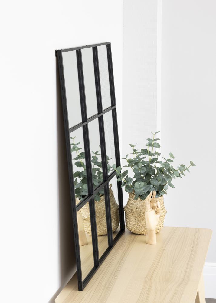 KAILA Oglindă Squares - Negru 90x90 cm