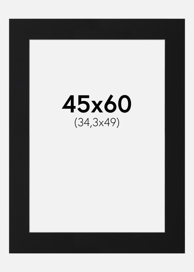 Paspartu Negru Standard (Miez Alb) 45x60 cm (34,3x49)