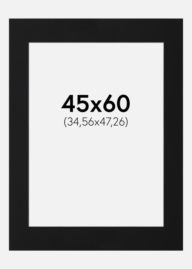 Paspartu Negru Standard (Miez Alb) 45x60 cm (34,56x47,26)