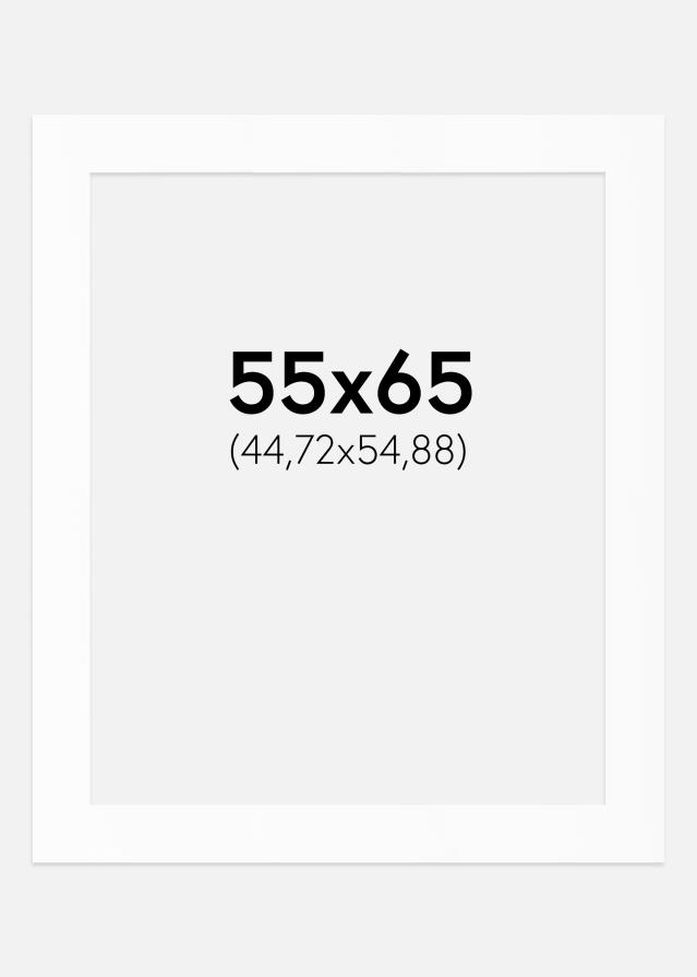 Paspartu Alb Standard (Miez Alb) 55x65 cm (44,72x54,88)