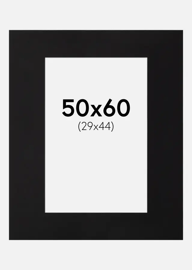 Paspartu Canson Negru Margine albă 50x60 cm (29x44)