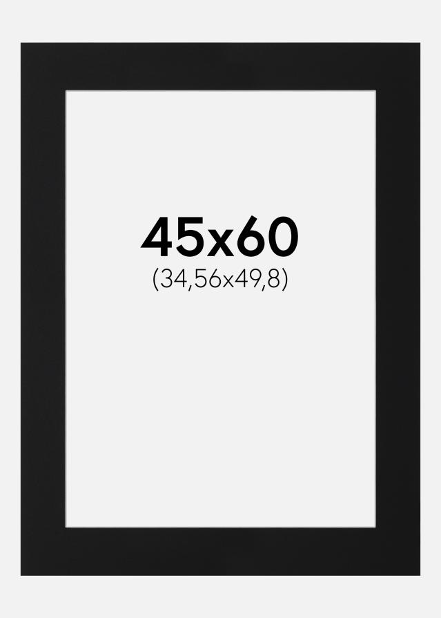 Paspartu Negru Standard (Miez Alb) 45x60 cm (34,56x49,8)