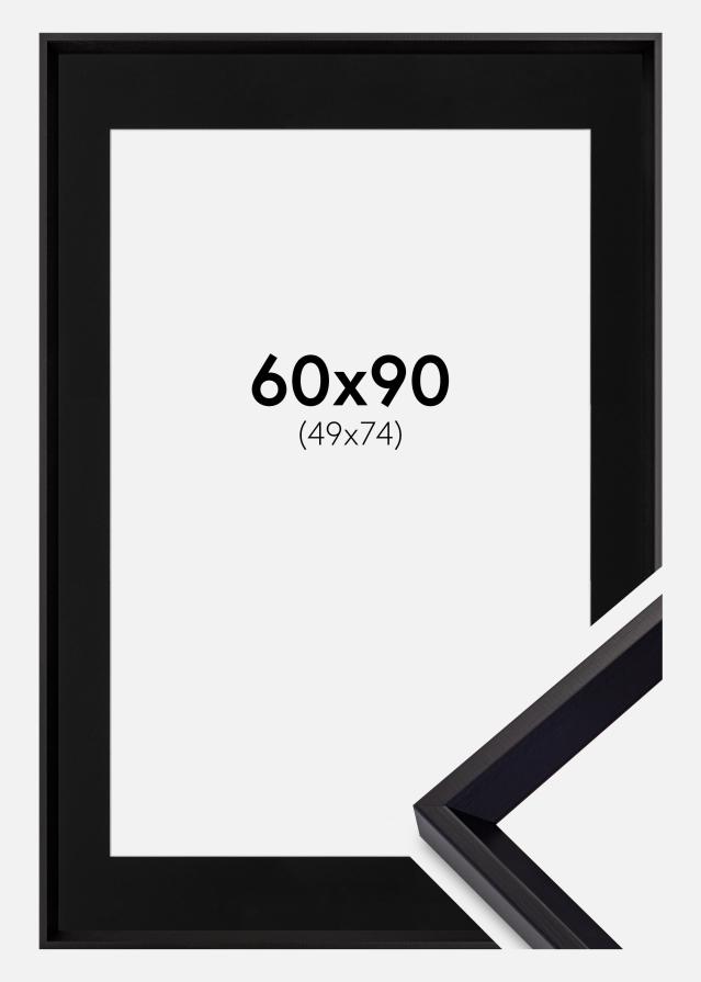 Ramă Globe Negru 60x90 cm - Paspartu Negru 50x75 cm