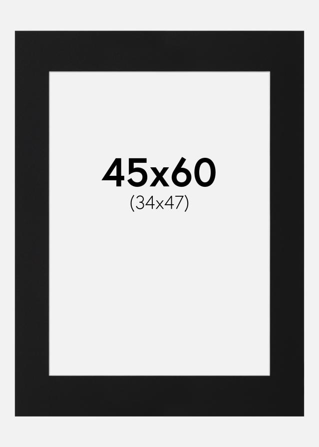 Paspartu Negru Standard (Miez Alb) 45x60 cm (34x47)