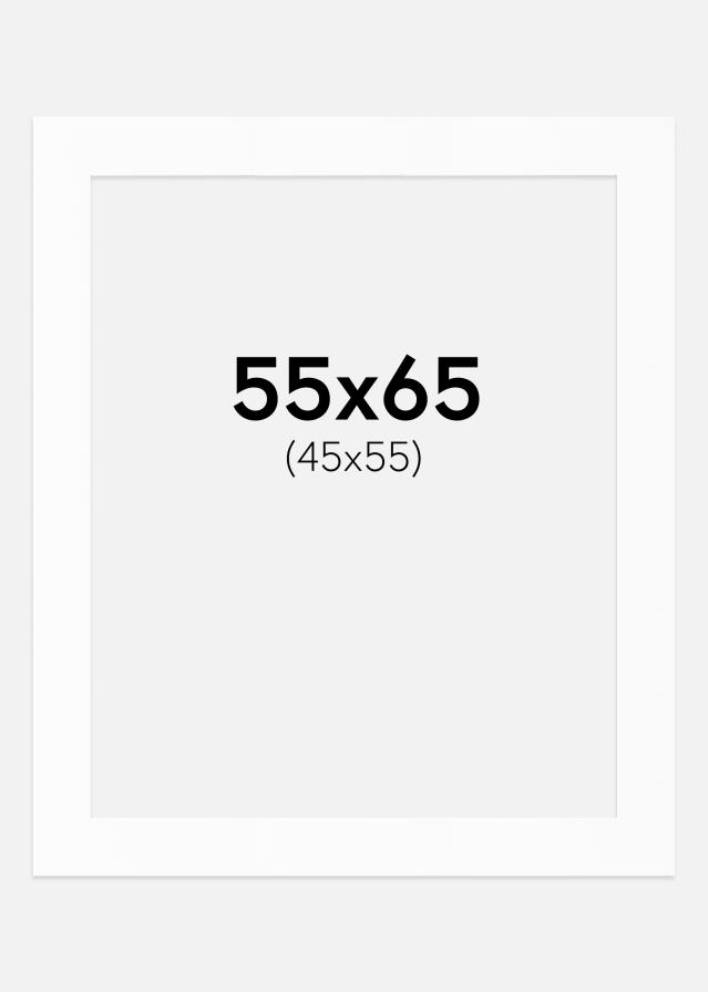 Paspartu Alb Standard (Miez Alb) 55x65 cm (45x55)