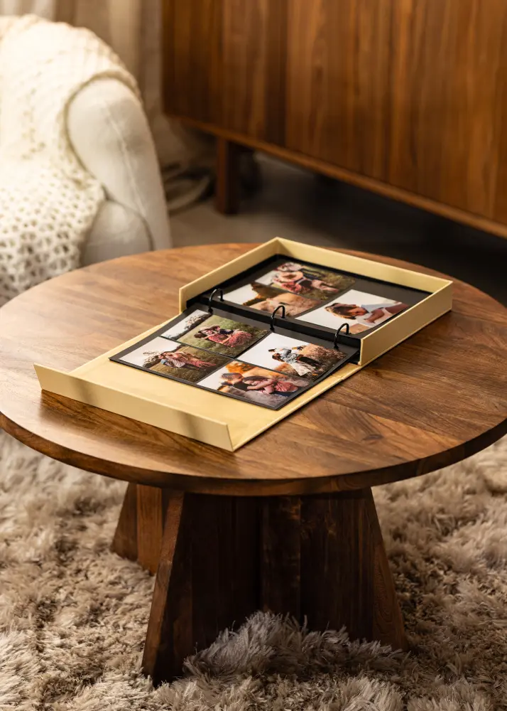 KAILA HI LITTLE ONE Yellow - Coffee Table Photo Album (60 Negre Pagini)
