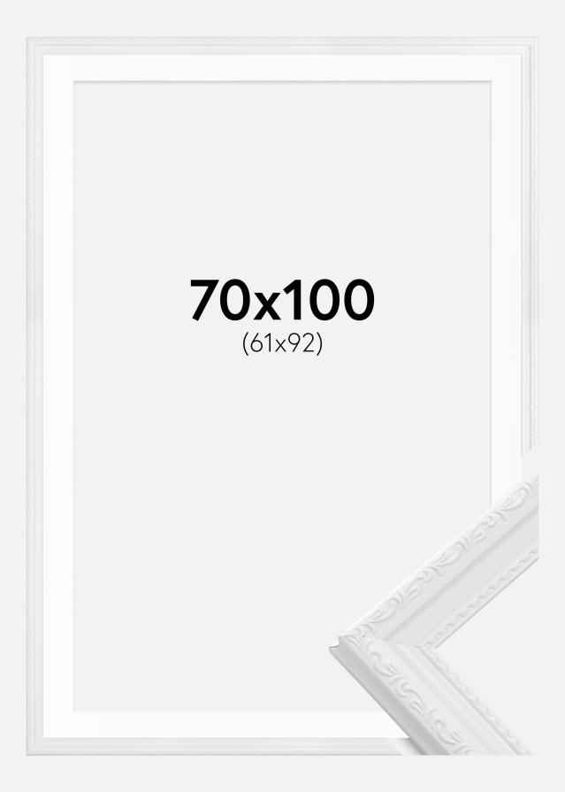 Ramă Abisko Alb 70x100 cm - Paspartu Alb 62x93 cm