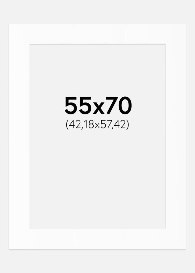 Paspartu Alb Standard (Miez Alb) 55x70 cm (42,18x57,42)