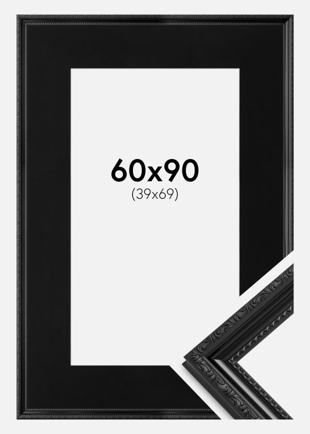 Ramă Abisko Negru 60x90 cm - Paspartu Negru 40x70 cm