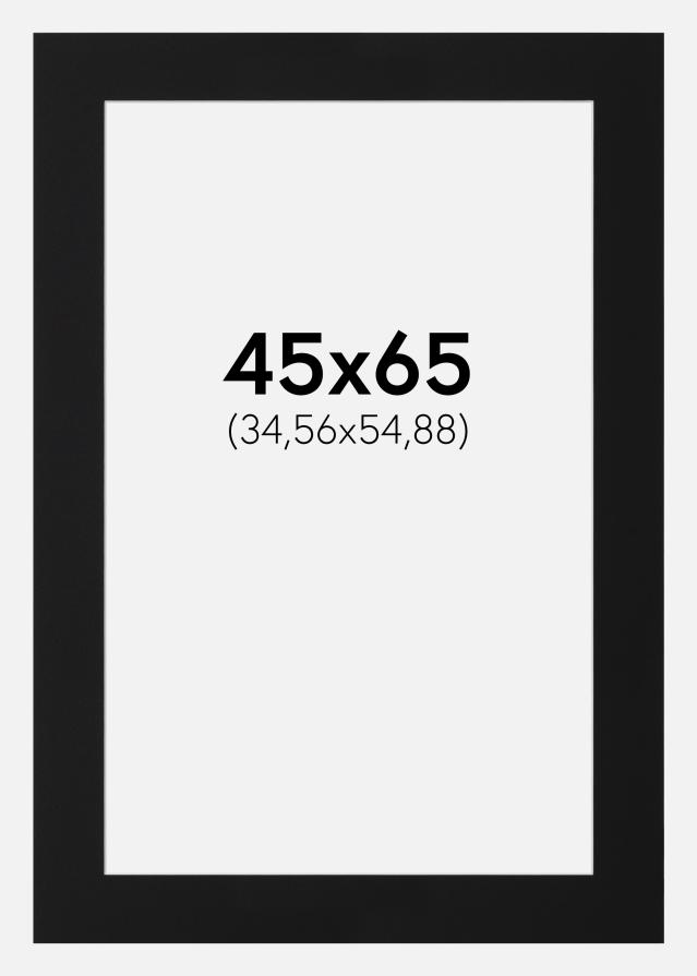 Paspartu Negru Standard (Miez Alb) 45x65 cm (34,56x54,88)