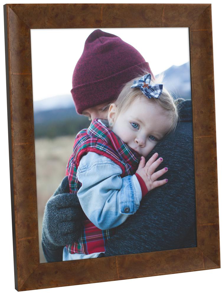 Ramă Ribe Maroniu deschis Veneer roșu - Mărime la alegere