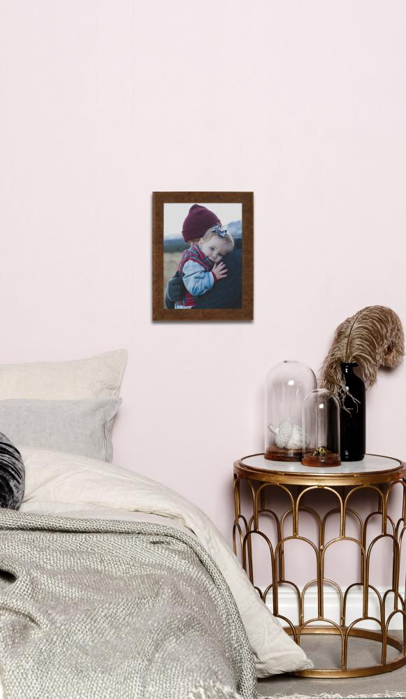 Ramă Ribe Maroniu deschis Veneer roșu - Mărime la alegere