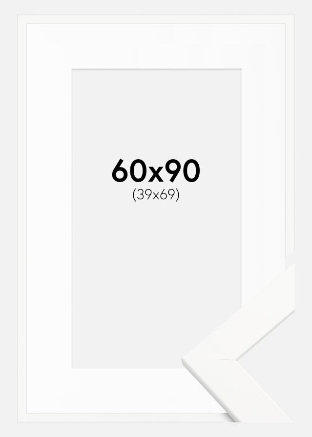 Ramă Trendline Alb 60x90 cm - Paspartu Alb 40x70 cm