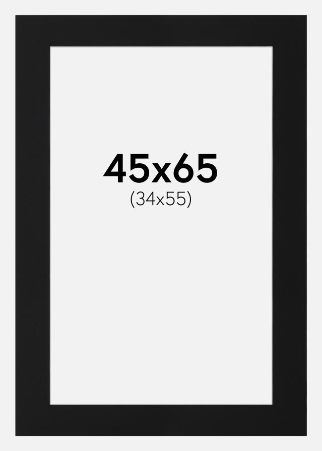 Paspartu Negru Standard (Miez Alb) 45x65 cm (34x55)