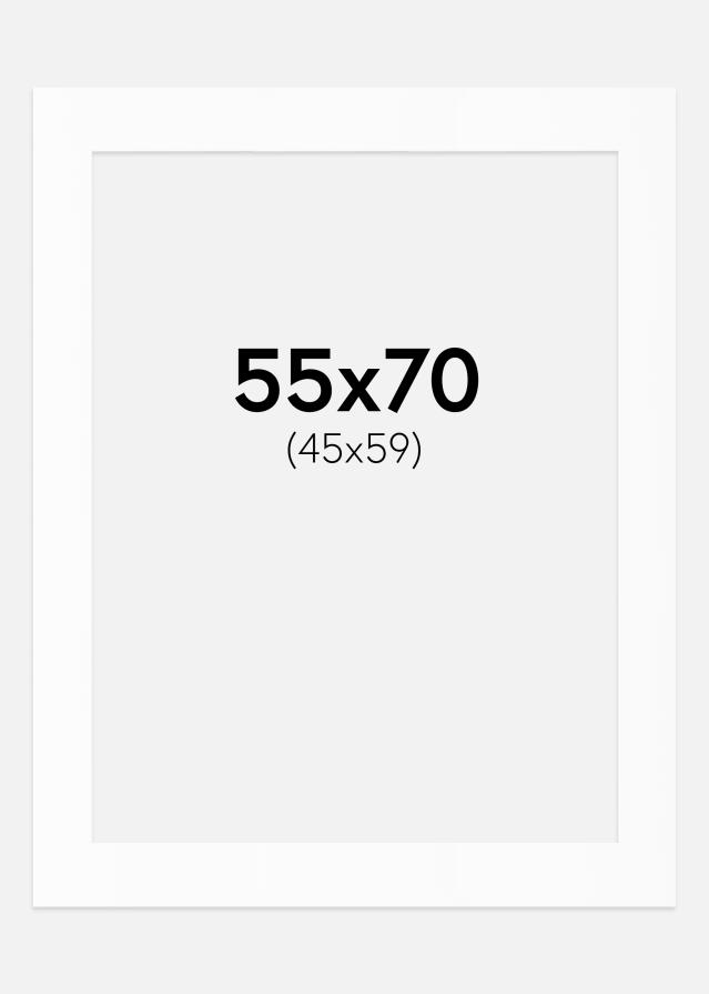 Paspartu Alb Standard (Miez Alb) 55x70 cm (45x59)