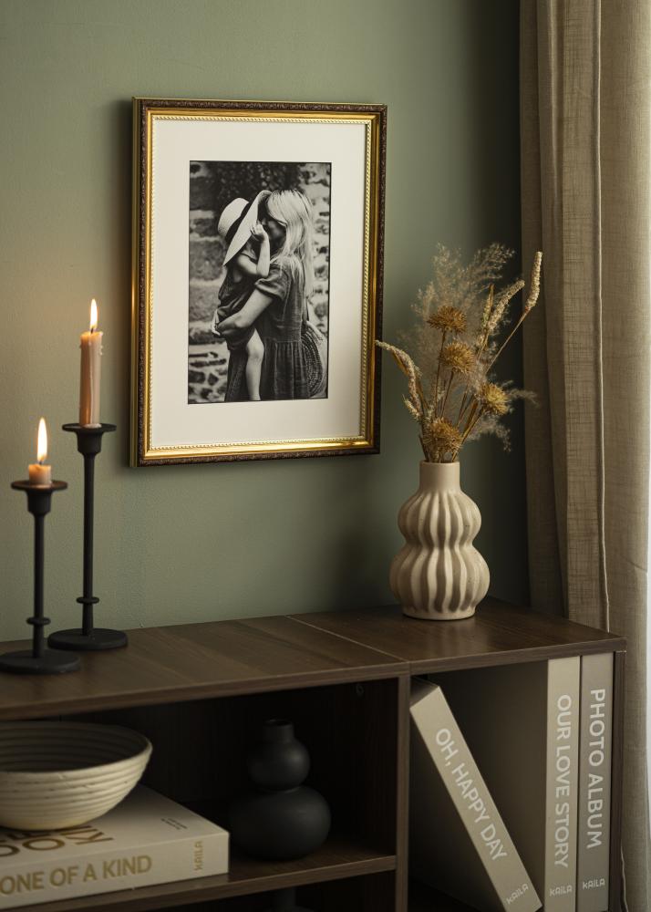 Paspartu Alb Margine neagră 20x25 cm (14x19 cm)