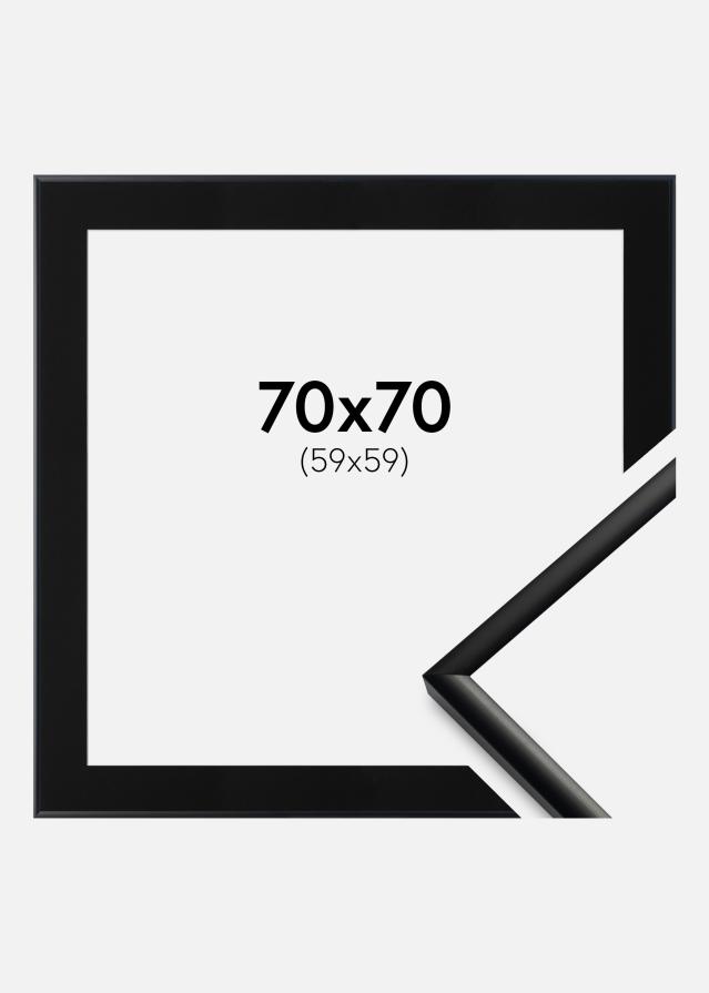 Ramă New Lifestyle Negru mat 70x70 cm - Paspartu Negru 60x60 cm