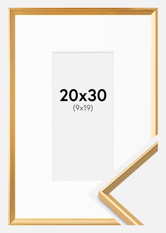 Ramă Desire Auriu 20x30 cm - Paspartu Alb 10x20 cm