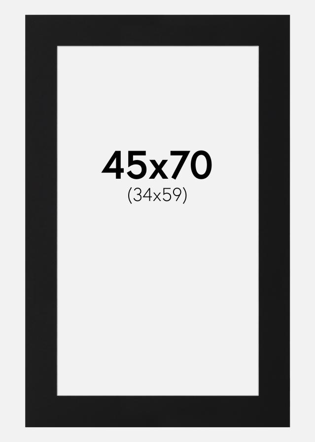 Paspartu Negru Standard (Miez Alb) 45x70 cm (34x59)