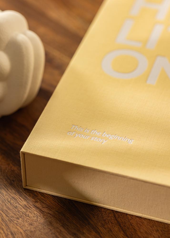 KAILA HI LITTLE ONE Yellow - Coffee Table Photo Album (60 Negre Pagini)