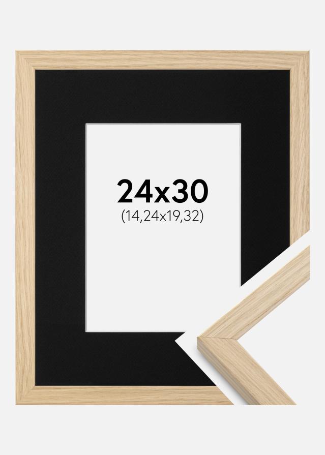 Ramă Grimsåker Stejar 24x30 cm - Paspartu Negru 6x8 inches