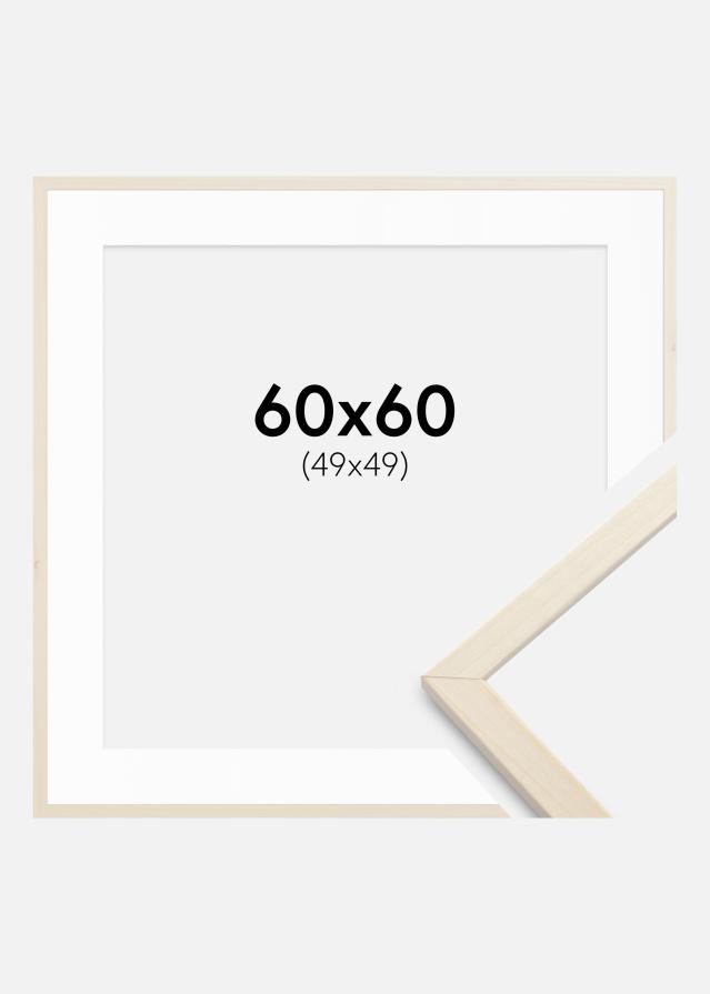 Ramă Edsbyn Arțar 60x60 cm - Paspartu Alb 50x50 cm