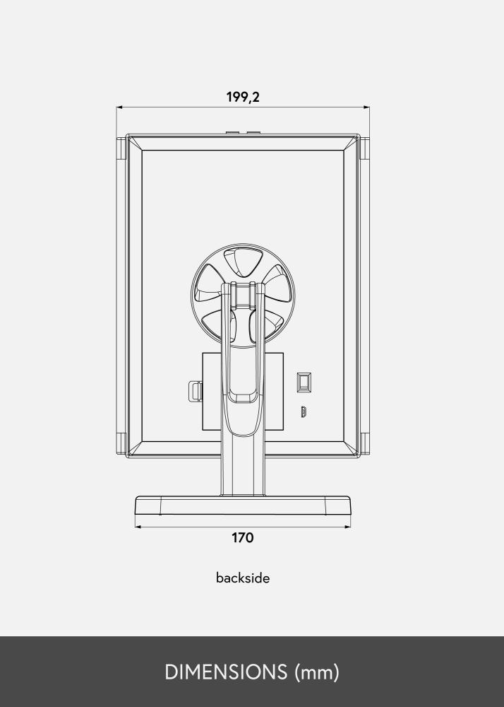 KAILA Oglindă pentru machiaj Fold II Negru - 38x25 cm
