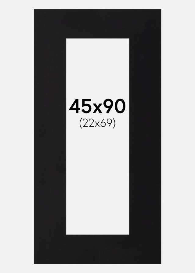 Paspartu Negru Standard (Miez Alb) 45x90 cm (22x69)