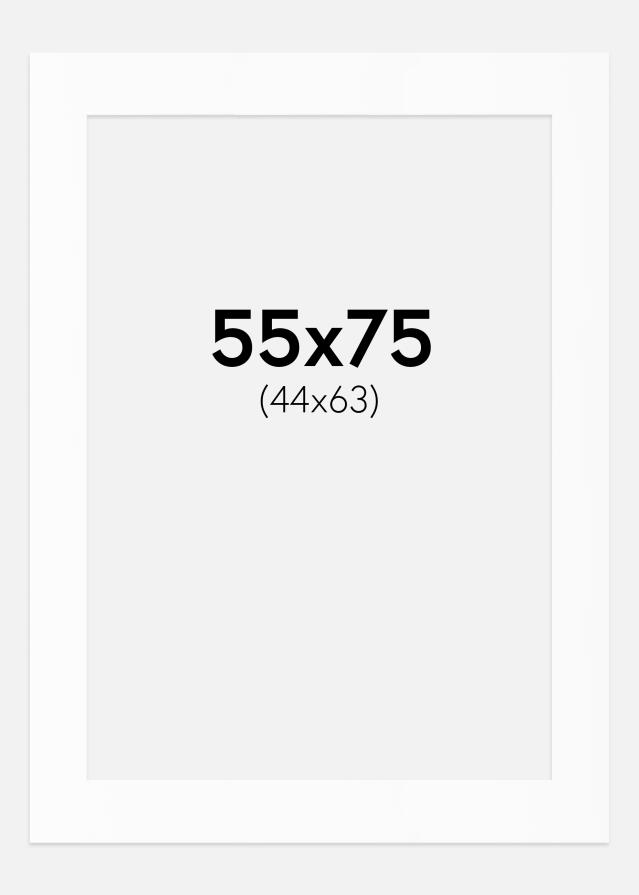 Paspartu Alb Standard (Miez Alb) 55x75 cm (44x63)