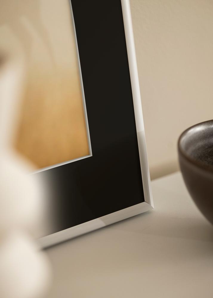 Ramă Victoria Alb 13x18 cm - Paspartu Negru 9x12 cm