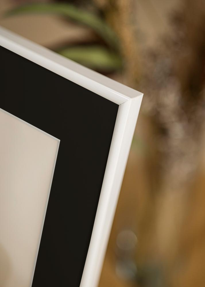 Ramă Victoria Alb 13x18 cm - Paspartu Negru 9x12 cm