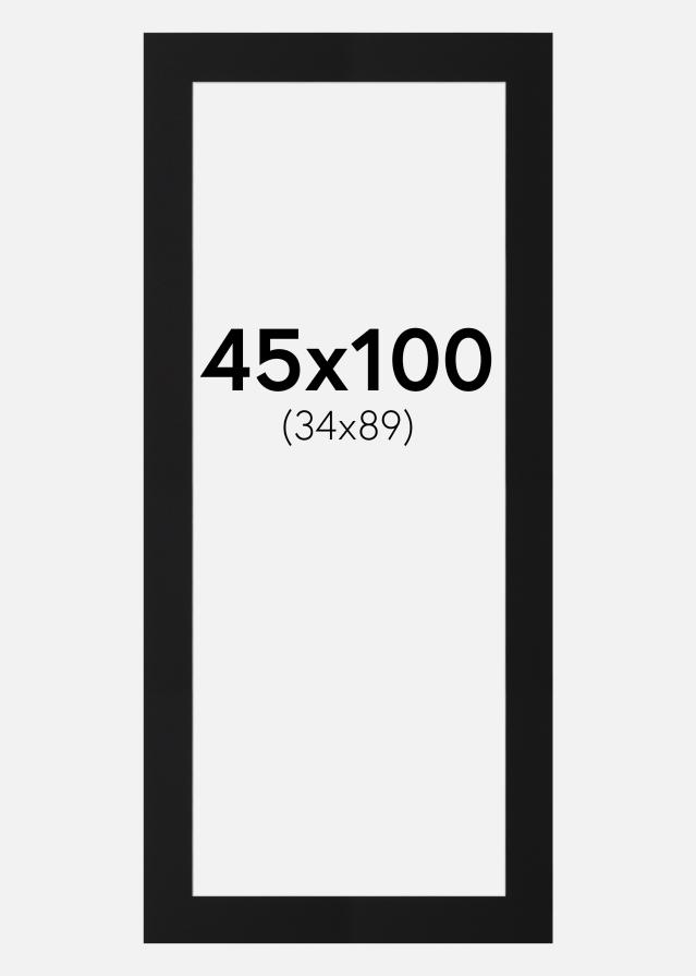 Paspartu Negru Standard (Miez Alb) 45x100 cm (34x89)