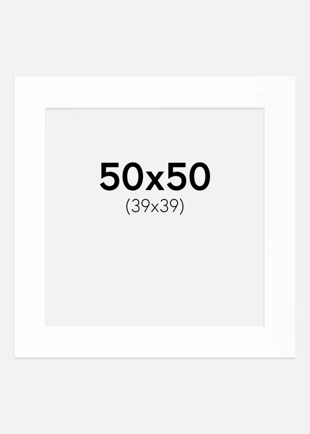 Paspartu Canson Alb Margine albă 50x50 cm (39x39)