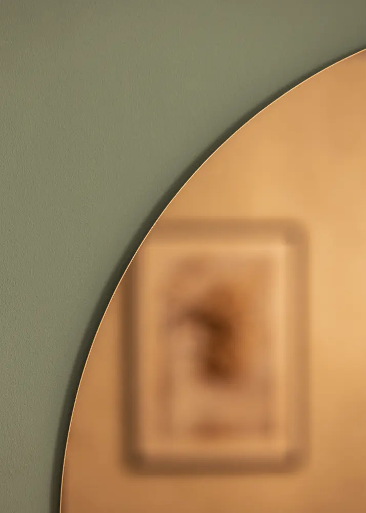 KAILA Rotund Oglindă Rose Gold 80 cm Ø
