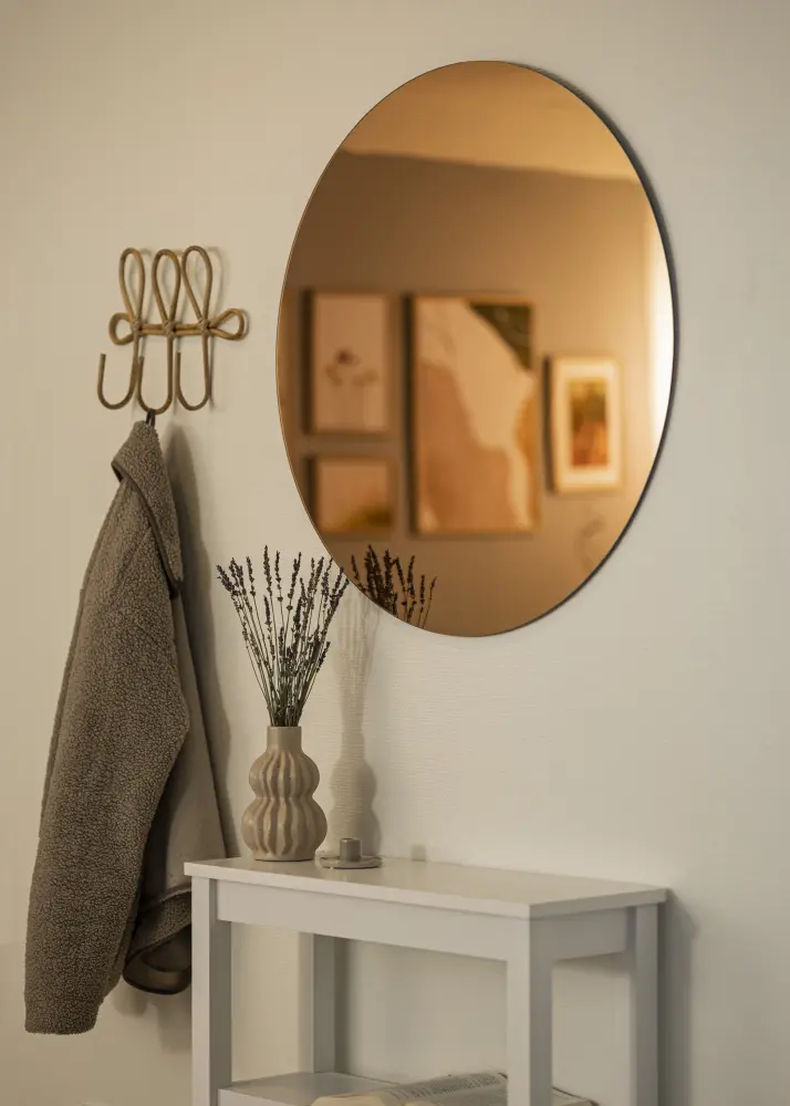 KAILA Rotund Oglindă Rose Gold 80 cm Ø